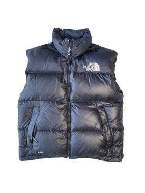 VTG The North Face 1996 Retro Nuptse Puffer Vest 700 Goose Down Black Womens SM